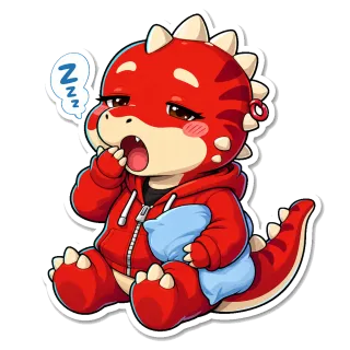 Divi Dino feeling sleepy